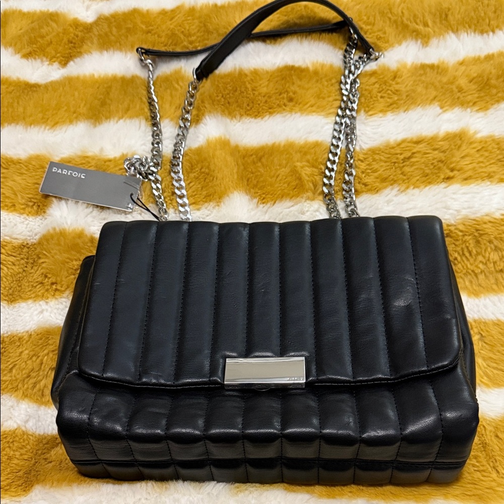Parfois Black Quilted Shoulder Bag